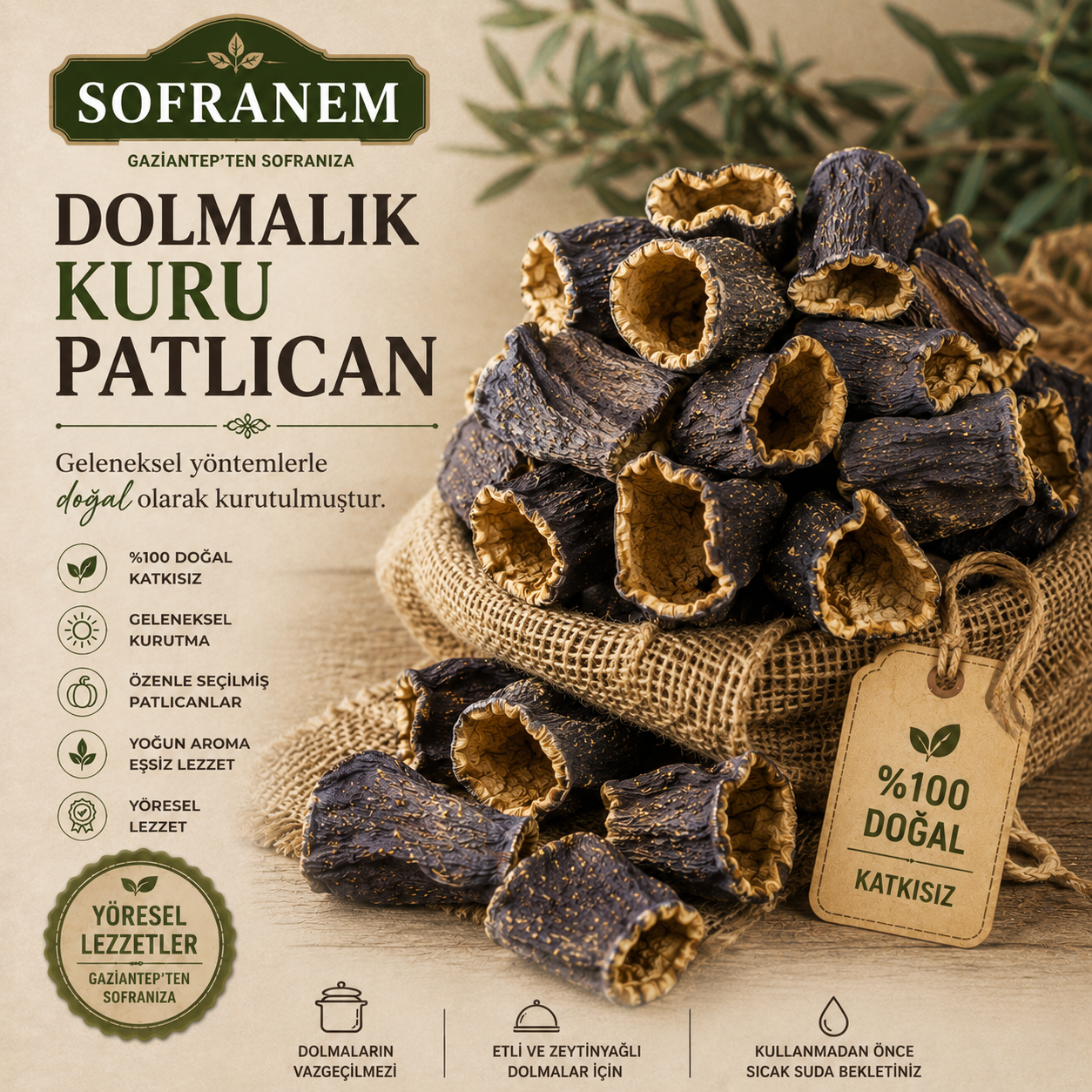Dolmalık Kuru Patlıcan