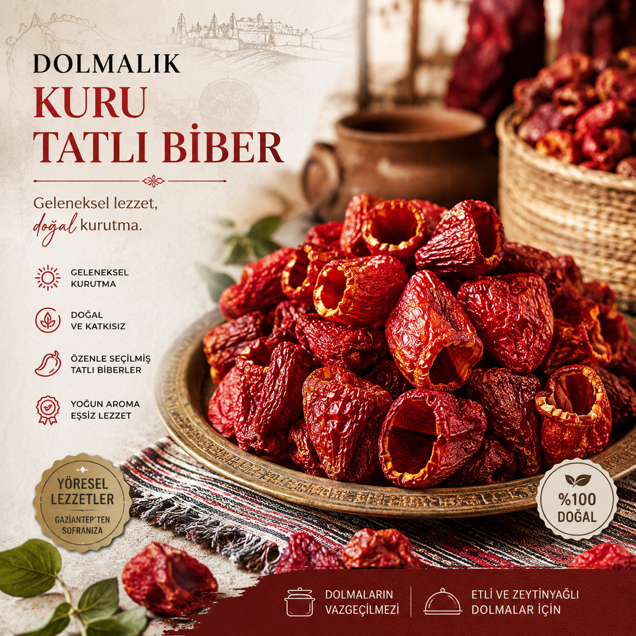 Dolmalık Kuru Biber (Tatlı)